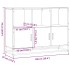 Aparador de madera de ingeniería gris sonoma 100x35x76