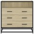Cajonera de madera contrachapada color roble sonoma 70x41x70