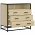 Cajonera de madera contrachapada color roble sonoma 70x41x70