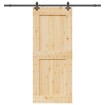 Puerta corredera con herrajes madera maciza de pino 95x210 cm
