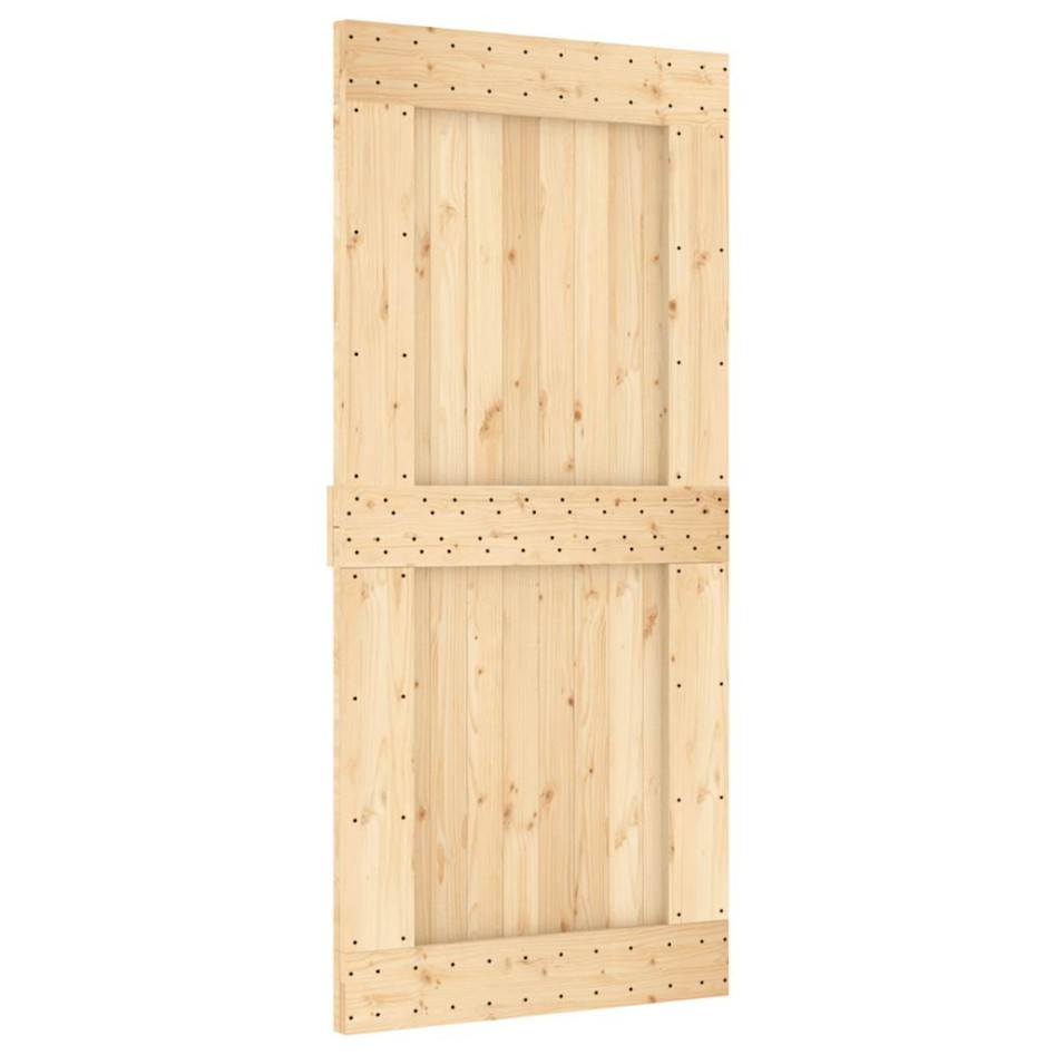 Puerta corredera con herrajes madera maciza de pino 95x210