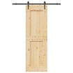 Puerta corredera con herrajes madera maciza de pino 70x210 cm