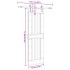 Puerta corredera con herrajes madera maciza de pino 70x210