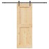 Puerta corredera con herrajes madera maciza de pino 80x210
