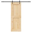 Puerta corredera con herrajes madera maciza de pino 80x210 cm