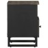 Mesitas de noche 2 uds madera maciza de mango negro 40x33x46