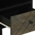 Mesitas de noche 2 uds madera maciza de mango negro 40x33x46