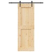 Puerta corredera con herrajes madera maciza de pino 80x210 cm
