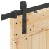 Puerta corredera con herrajes madera maciza de pino 80x210
