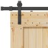 Puerta corredera con herrajes madera maciza de pino 80x210