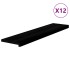 Peldaños de escalera 12 uds madera maciza roble marrón
