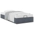 Estructura de cama otomana sin colchón terciopelo gris