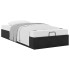 Estructura cama otomana sin colchón terciopelo negro 90x200