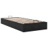 Estructura cama otomana sin colchón terciopelo negro 90x200