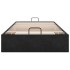 Estructura cama otomana sin colchón terciopelo negro 90x200