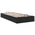 Estructura cama otomana sin colchón terciopelo negro 90x200