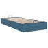 Estructura de cama otomana sin colchón terciopelo azul