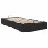 Estructura cama otomana sin colchón terciopelo negro 100x200