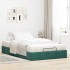 Estructura de cama otomana sin colchón terciopelo verde