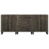 Aparadores 3 piezas madera maciza mango negro 60x33x75
