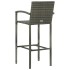 Set muebles bar jardín 5 pzas ratán sintético reposabrazos