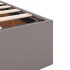 Estructura de cama otomana colchón tela gris pardo