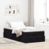 Estructura cama otomana colchón terciopelo negra 90x190
