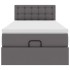 Cama otomana colchón cuero sintético gris
