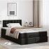 Estructura cama otomana colchón cuero sintético negro