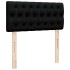 Cama otomana con colchón tela negra 100x200
