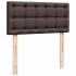 Cama otomana con colchón marrón oscuro 100x200 cm