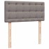 Cama otomana con colchón y luces LED tela gris taupé 90x200