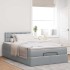 Cama otomana con colchón gris claro 120x200 cm