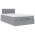 Cama otomana con colchón gris claro 120x200 cm