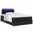 Cama otomana con colchón tela negra 120x200