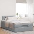 Cama otomana con colchón gris claro 120x200 cm
