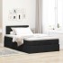 Cama otomana con colchón tela negra 120x200