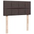 Estructura cama otomana colchón tela marrón oscuro 90x190