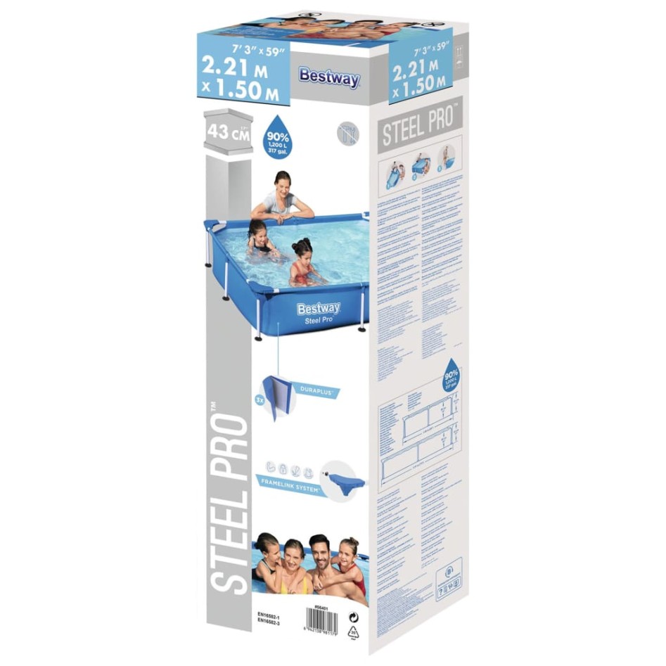 Bestway Piscina Steel Pro 221x150x43