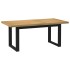 Mesa de comedor NOAIN patas U madera maciza pino 180x90x75