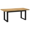 Mesa de comedor NOAIN patas U madera maciza pino 180x90x75 cm