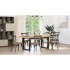 Mesa de comedor NOAIN patas U madera maciza pino 180x90x75