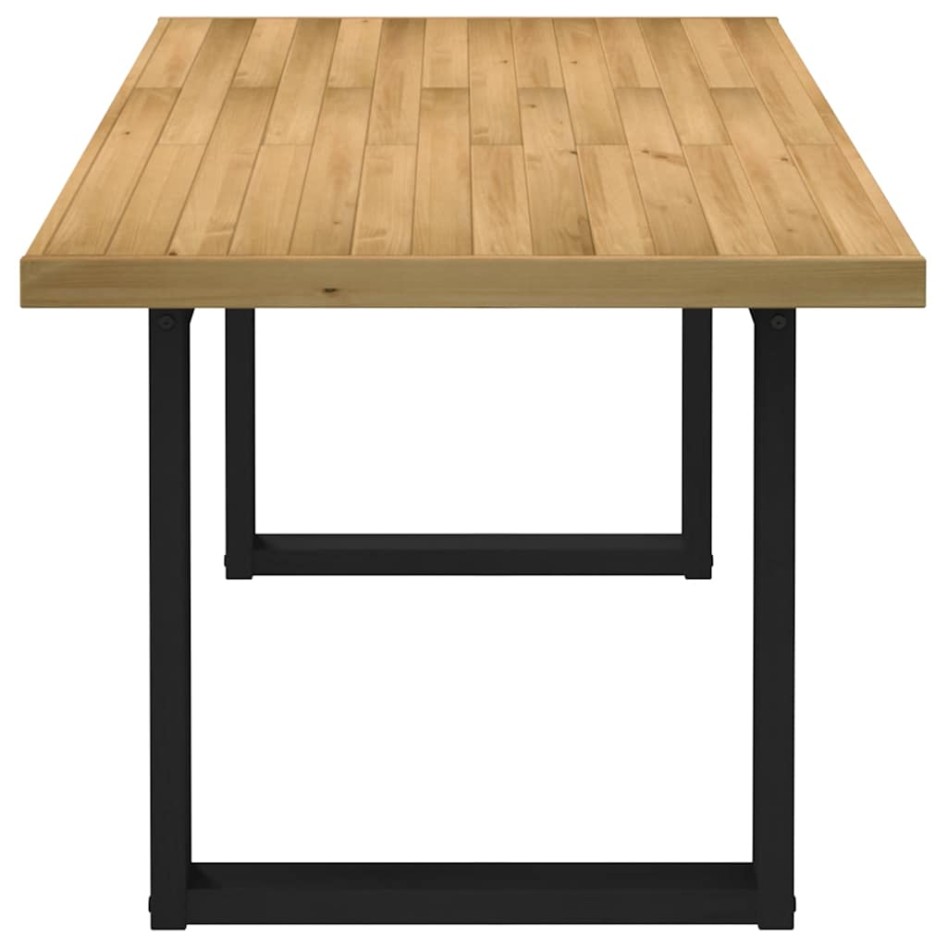 Mesa de comedor NOAIN patas U madera maciza pino 180x90x75