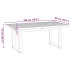 Mesa de comedor NOAIN patas U madera maciza pino 180x90x75