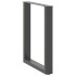 Patas mesa centro forma U 3 uds antracita 70x(72-73) cm