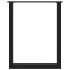 Patas para mesa centro forma U 3 uds acero negro 70x(72-73)