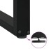Patas para mesa centro forma U 3 uds acero negro 70x(72-73)
