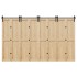 Kit de herrajes para puertas correderas acero negro 366
