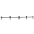 Kit de herrajes para puertas correderas acero negro 366