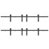 Kit de herrajes para puertas correderas acero negro 366